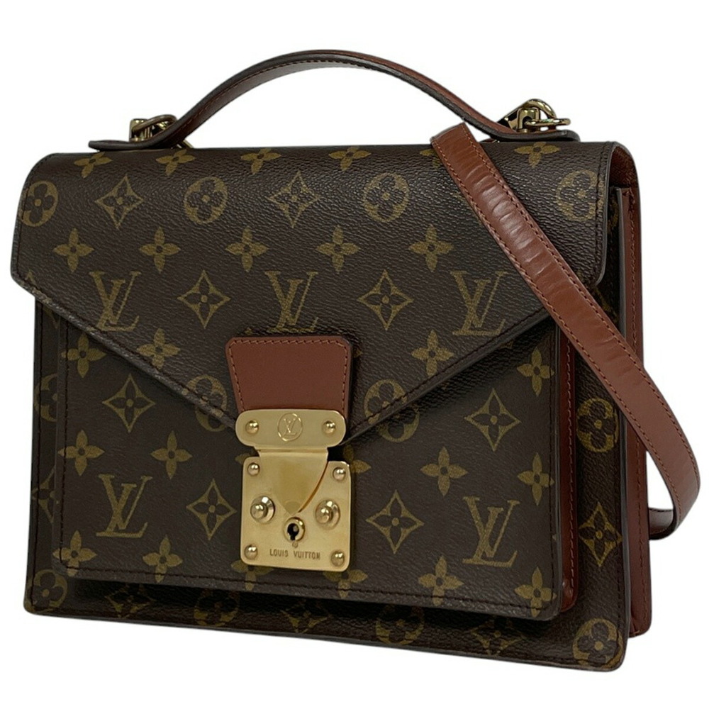 Louis Vuitton Monceau Shoulder Bag Handbag Monogram Brown